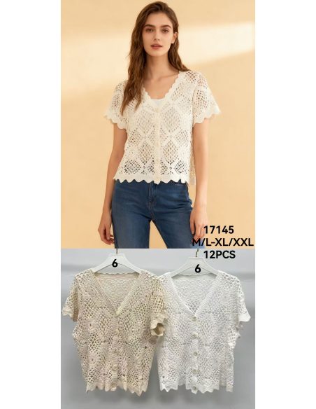 Cárdigan calado botones