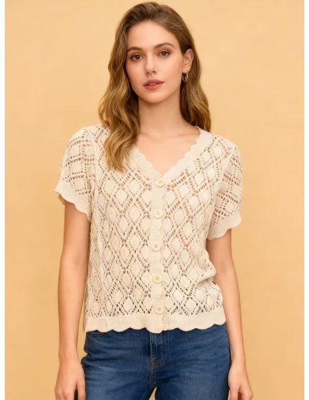 cardigan à motif losanges