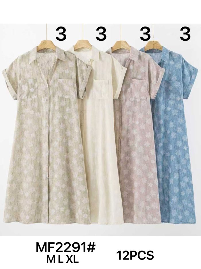 Vestido camisero estampado floral