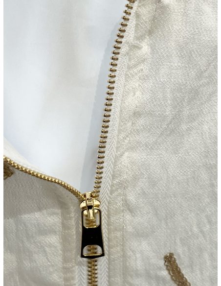 Bomber bordada hojas