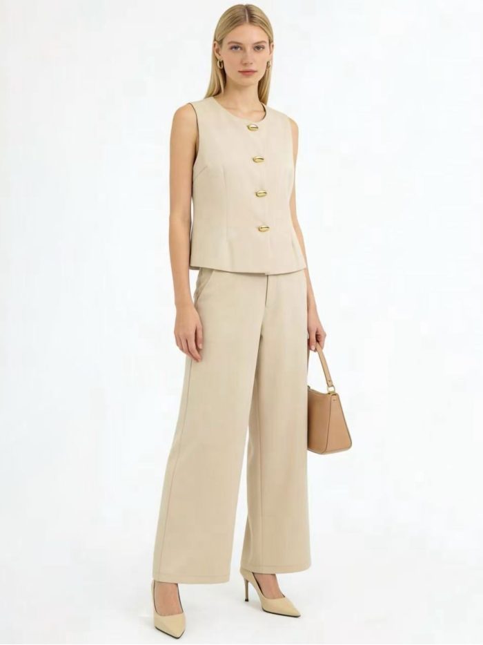 Co-Ord Metal button waistcoat & trousers