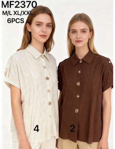 Camisa rayas botones marinos