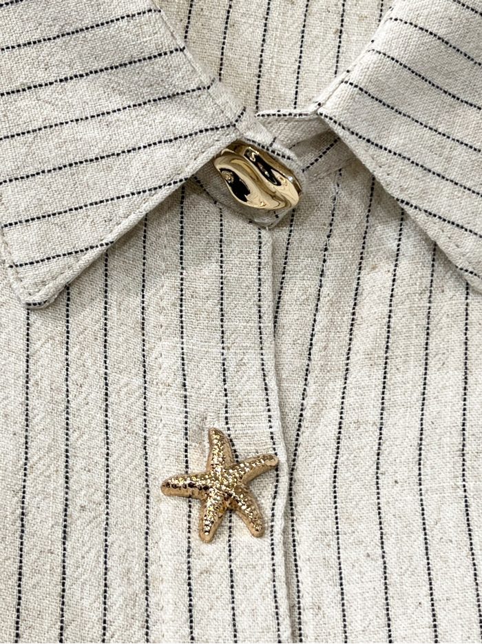 Camisa rayas botones marinos