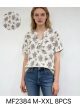 Blusa lino estampado floral