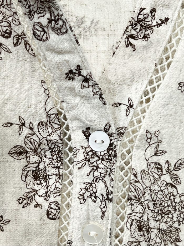 Blusa lino estampado floral
