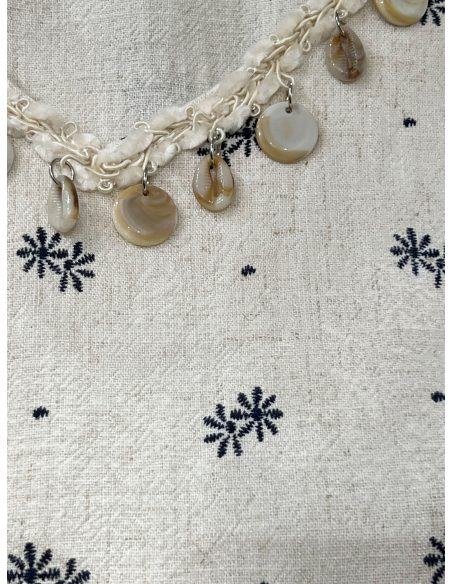 Blusa lino estampado conchas
