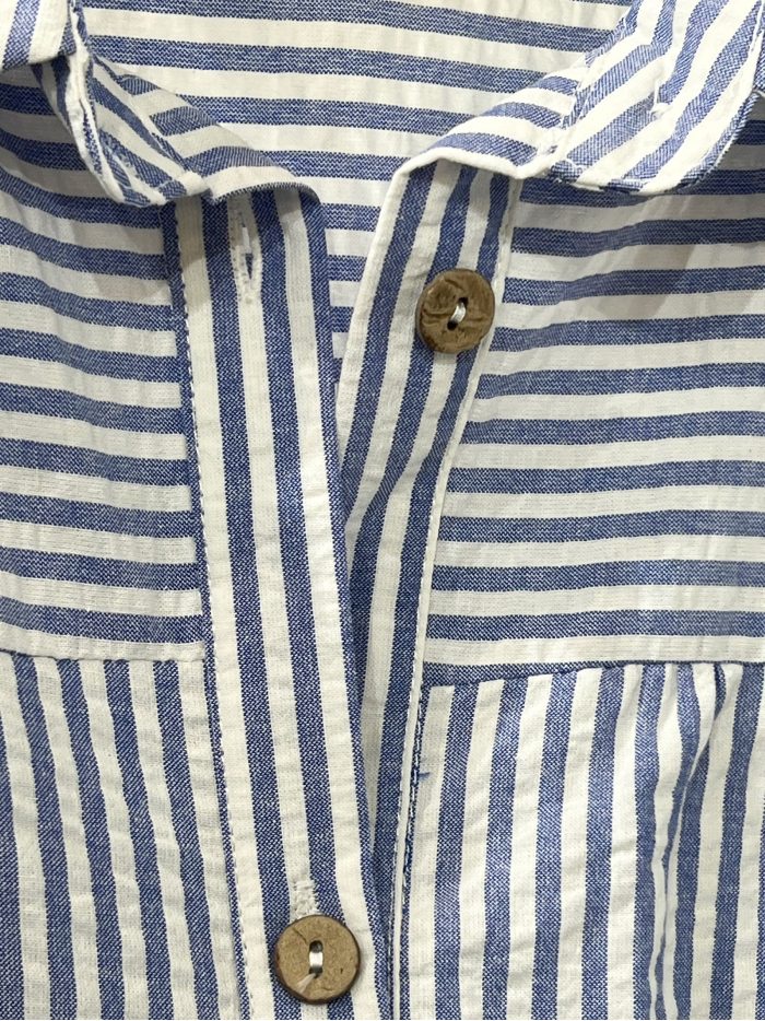 Vestido camisero rayas cinturón