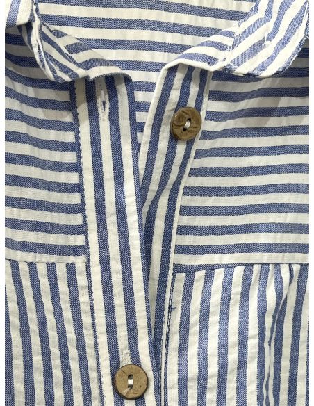 Vestido camisero rayas cinturón