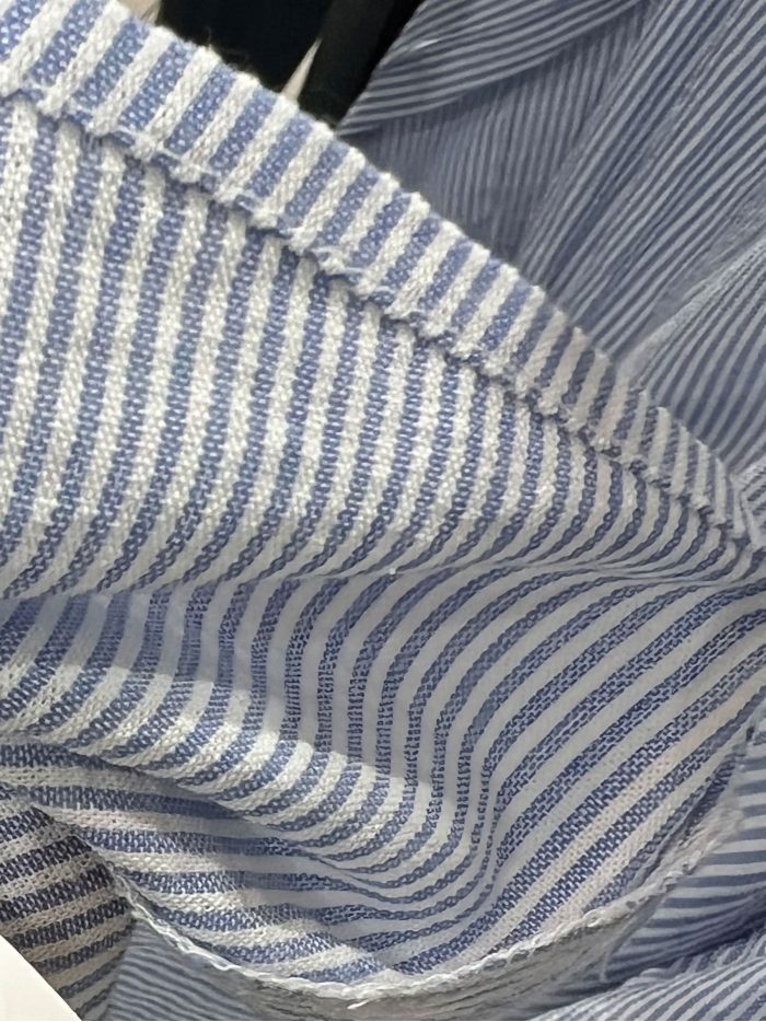 Vestido camisero rayas finas cinturón