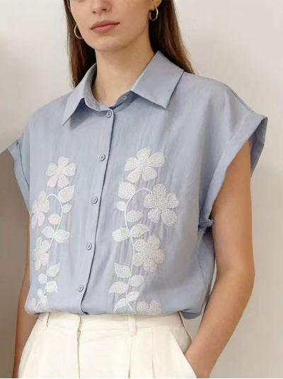 Camisa bordado floral