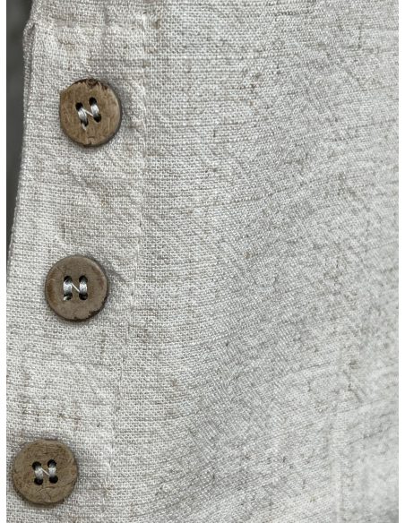 Blusa efecto lino botones laterales