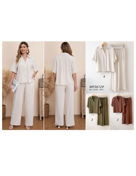 Co-Ord linen effect shirt & trousers