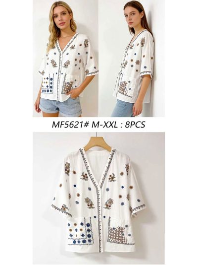 Kimono bordado bolsillos 2