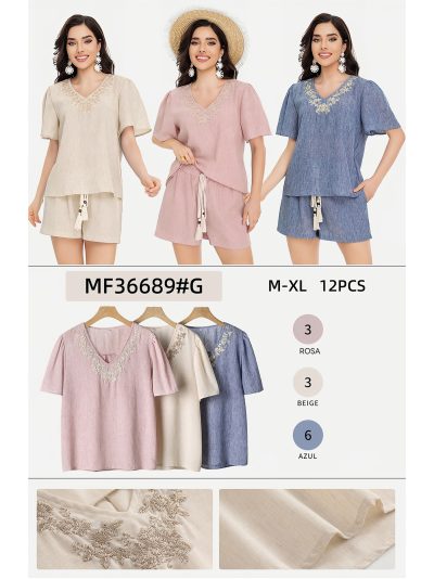 Blusa bordada manga acampanada 2