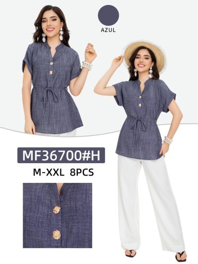 Blusa cinturón y botones joya 2