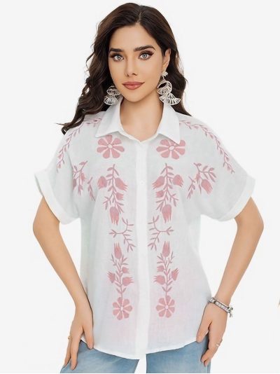 Camisa bordada flores