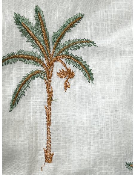 Besticktes Hemd mit Palmen