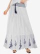 Falda larga bordada cintura nido