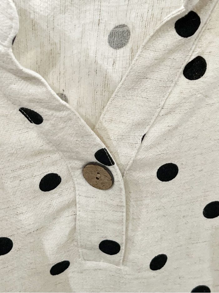Blusa lino lunares