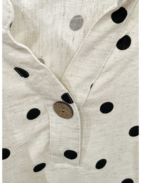 Blusa lino lunares