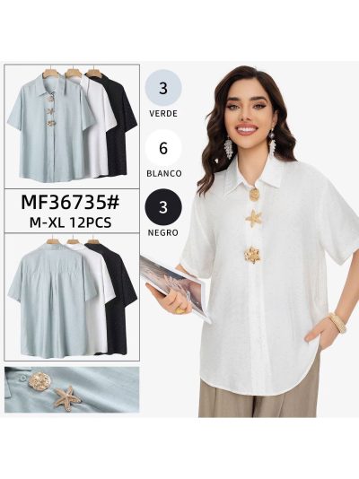 Camisa apliques marinos manga corta 2