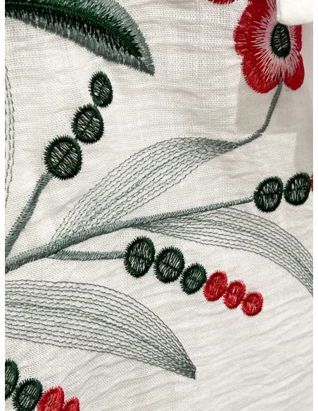 Camisa bordada floral