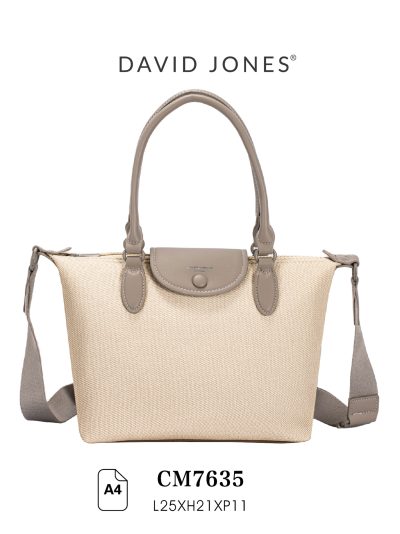 Bolso shopper canvas bicolor