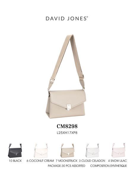 Borsa a tracolla con patta e chiusura in metallo