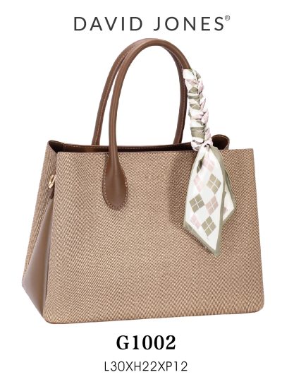 Bolso tote contraste pañuelo decorativo