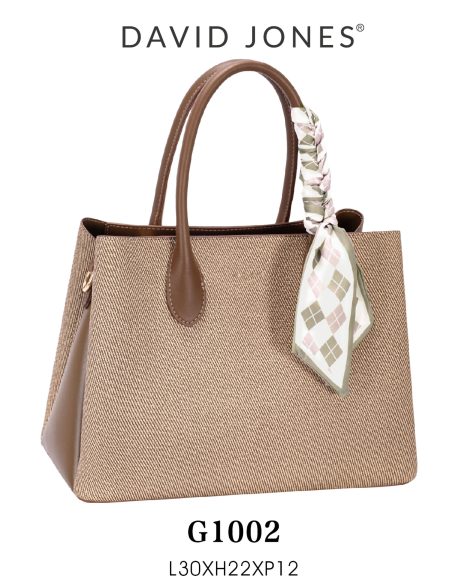 Bolso tote contraste pañuelo decorativo
