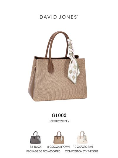 Bolso tote contraste pañuelo decorativo 2