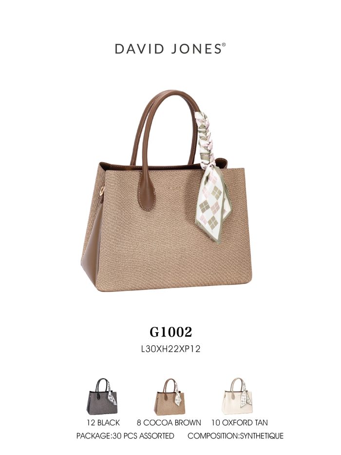 Bolso tote contraste pañuelo decorativo