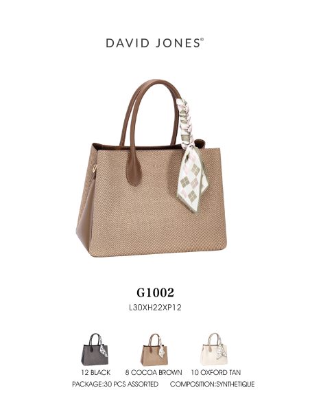 Bolso tote contraste pañuelo decorativo