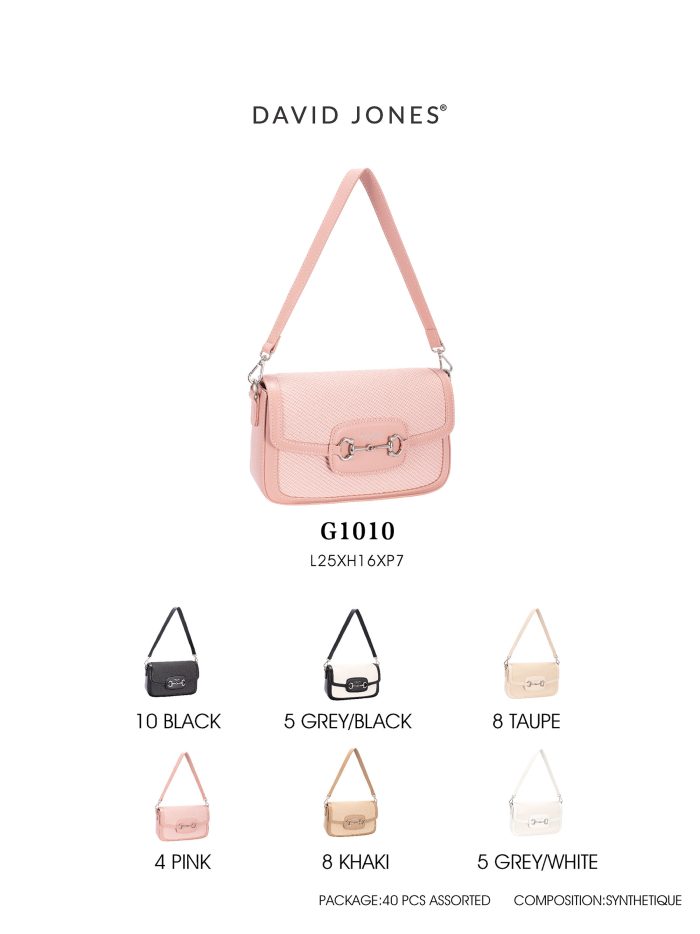 Borsa a tracolla con patta metallica tipo staffa