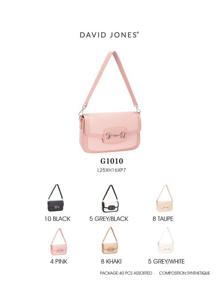 Borsa a tracolla con patta metallica tipo staffa