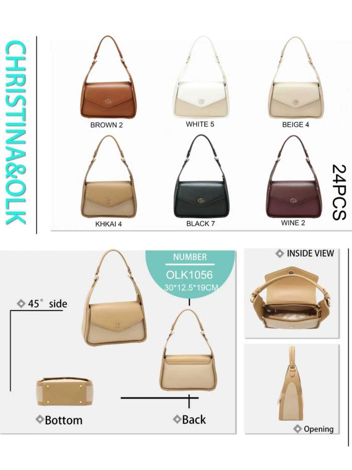 Bolso baguette de hombro solapa