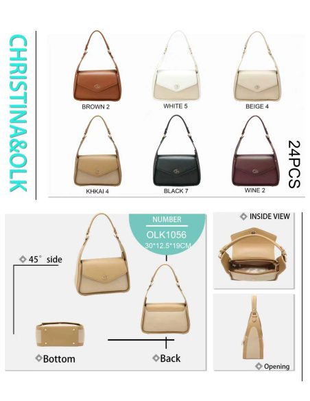 Bolso baguette de hombro solapa