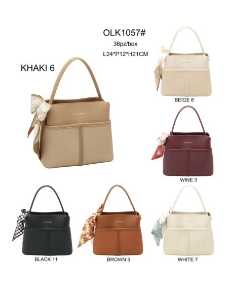 Bolso tote combinado detalle pañuelo