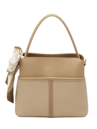 Bolso tote combinado detalle pañuelo