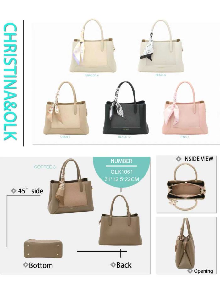 Bolsa tote com detalhe de lenço