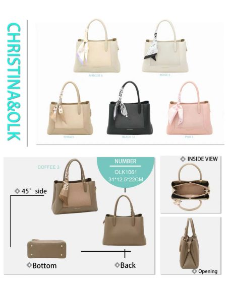 Bolsa tote com detalhe de lenço