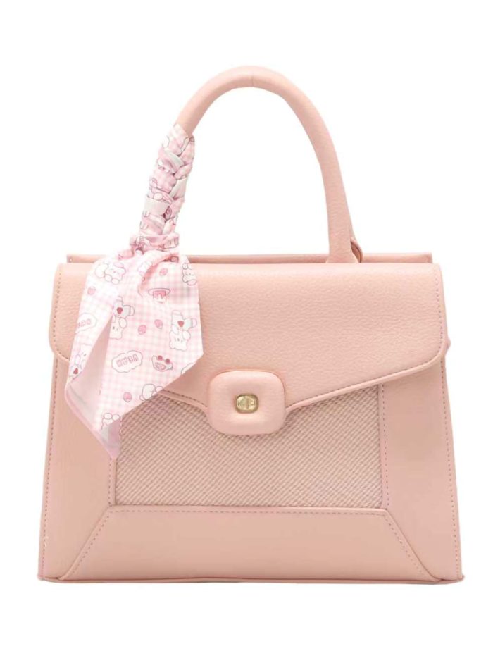 Bolso satchel estructurado solapa