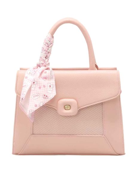 Bolso satchel estructurado solapa