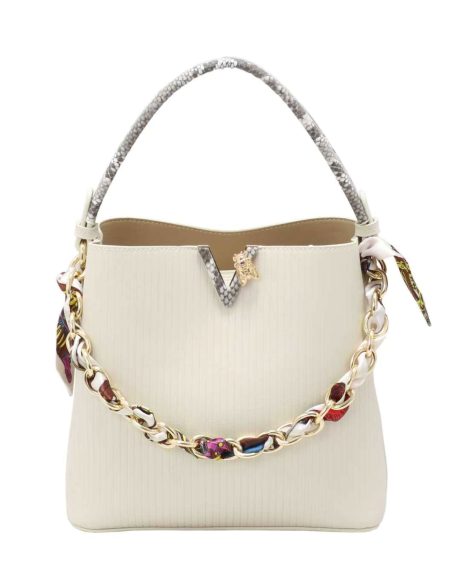 Borsa tote con catena decorativa