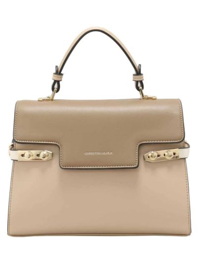 Bolso satchel bicolor solapa
