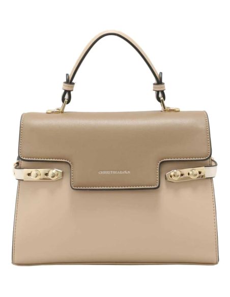 Bolso satchel bicolor solapa
