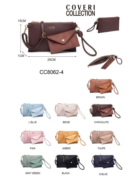 Umhängetasche mit Münzfach im Briefumschlagstil