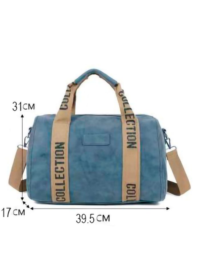 Logo-strap duffel for getaways