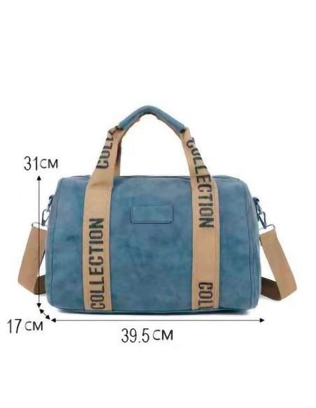 Logo-strap duffel for getaways