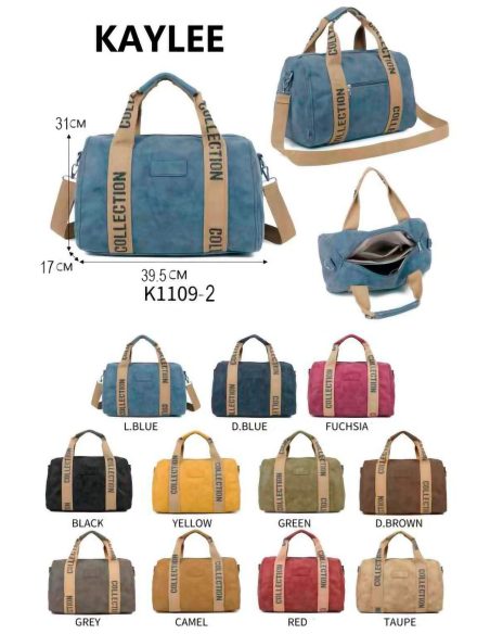 Logo-strap duffel for getaways